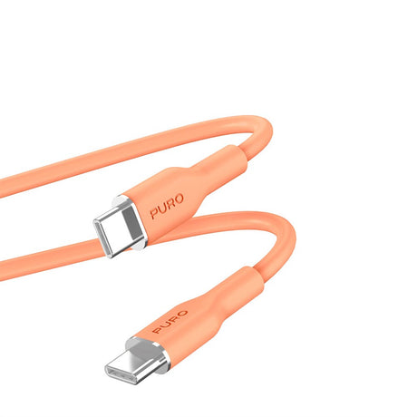 PURO Soft - USB-C til USB-C Kabel - 1.5m - Orange