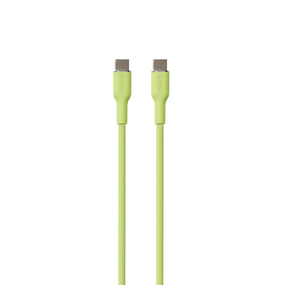 PURO Soft - USB-C til USB-C Kabel - 1.5m - Lysegrøn