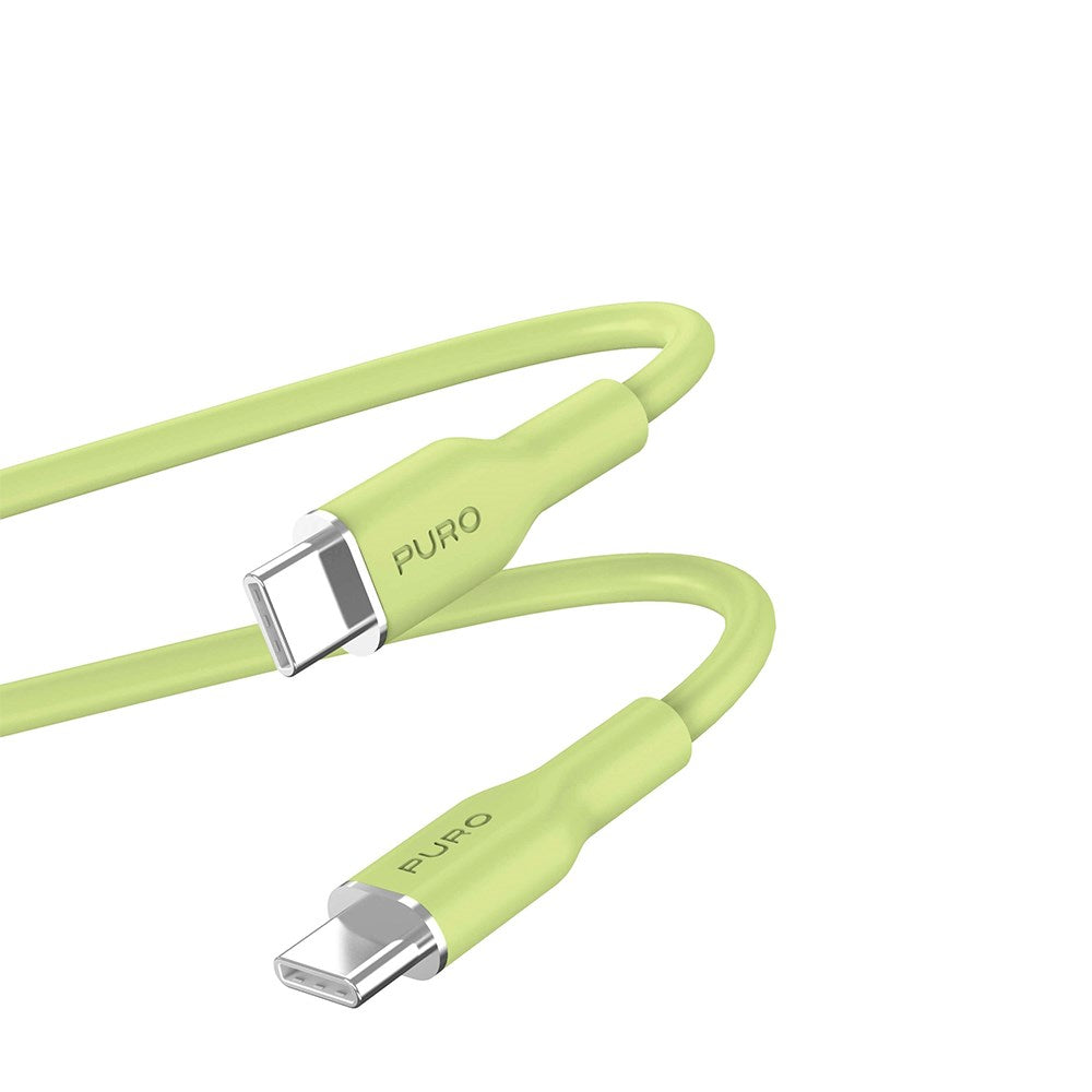 PURO Soft - USB-C til USB-C Kabel - 1.5m - Lysegrøn