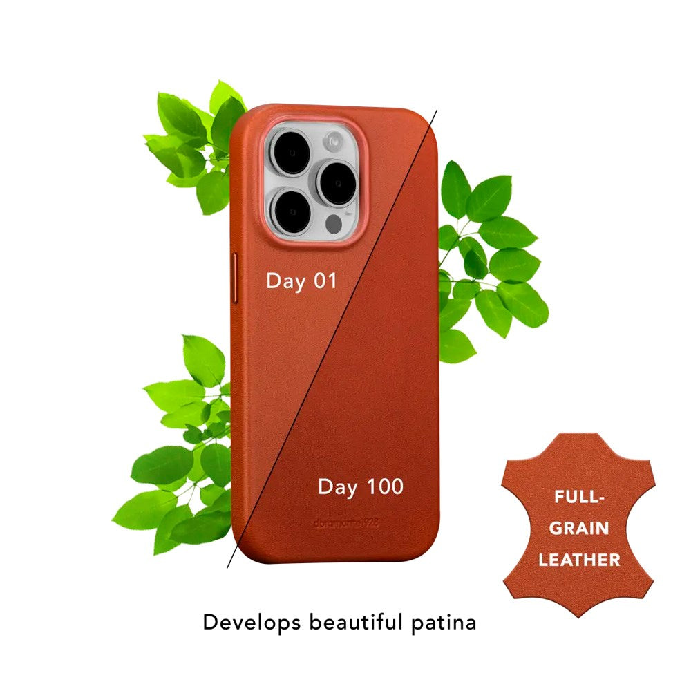iPhone 15 Pro dbramante1928 Roskilde Cover - 100% Ægte Læder - MagSafe Kompatibel - Tan
