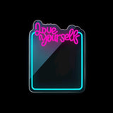 Forever Light LED Neon Spejl - "Love Yourself"