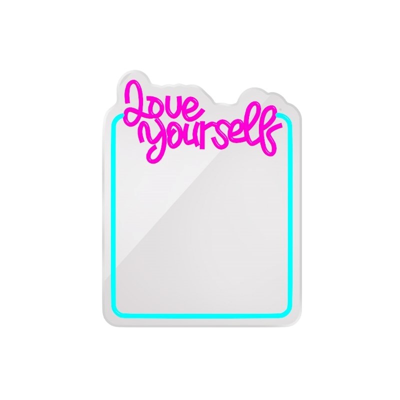 Forever Light LED Neon Spejl - "Love Yourself"