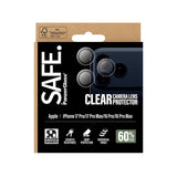 iPhone 17 Pro / 17 Pro Max / 16 Pro / 16 Pro Max Safe by PanzerGlass Kameralinsebeskyttelse - Hærdet Glas - Gennemsigtig / Sort