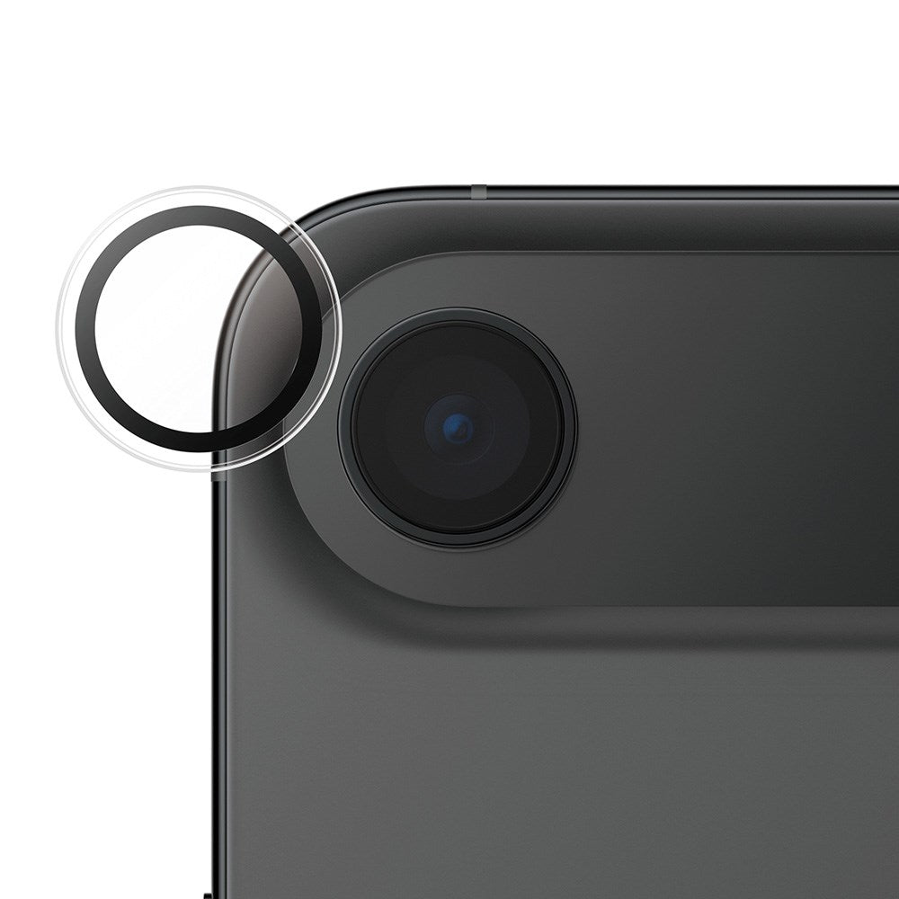 iPhone Air Safe by PanzerGlass Kameralinsebeskyttelse - Hærdet Glas - Gennemsigtig / Sort