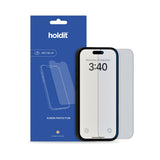 Holdit iPhone 16 / 15 / 15 Pro Hærdet Glas Skærmbeskyttelse 9H - Case Friendly - Gennemsigtig