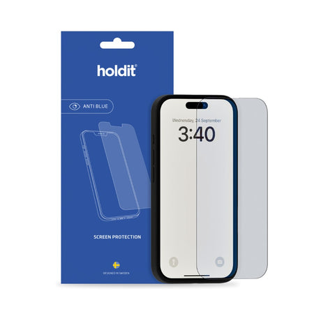Holdit iPhone 16 / 15 / 15 Pro Hærdet Glas Skærmbeskyttelse 9H - Case Friendly - Gennemsigtig