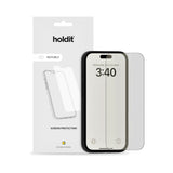 Holdit iPhone 14 / 13 / 13 Pro Hærdet Glas Skærmbeskyttelse 9H - Case Friendly - Gennemsigtig
