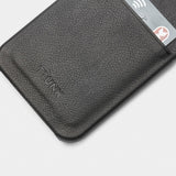 Trunk iPhone 11 Pro / XS / X Ægte Læder Mobil Cover m. Kortlomme - Sort