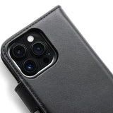 Trunk iPhone 13 Pro Max 2-i-1 Ægte Læder Flip Cover m. Pung - Sort