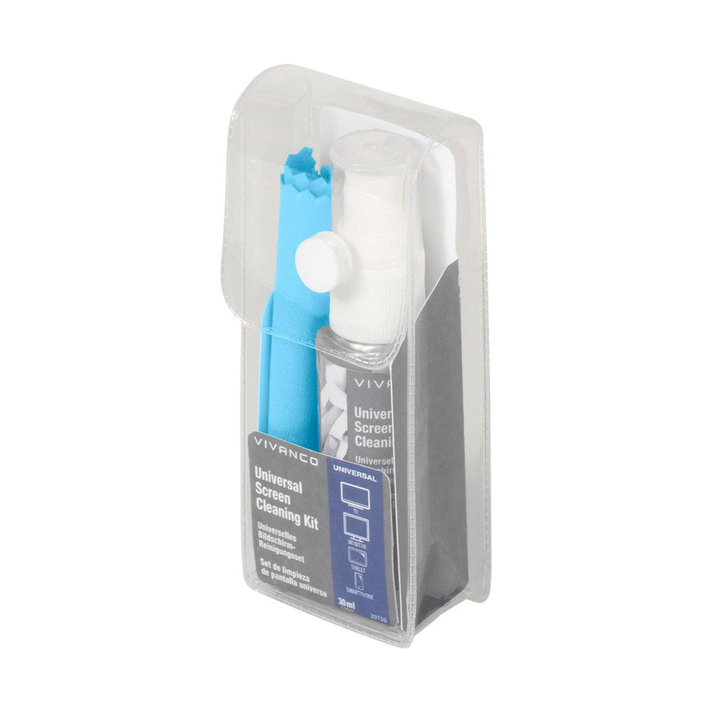 Vivanco Multifunktionelt Rengøringssæt m. Rens & Mikrofiberklud - 30 ml.