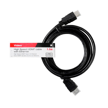 Vivanco HDMI Kabel (Han til Han) - Kompatibel med Ethernet - 1.5m - Sort