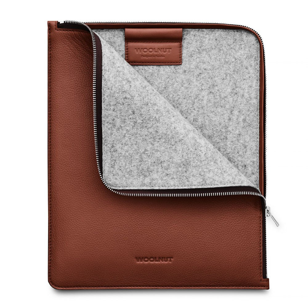 Woolnut Ægte Læder Sleeve til iPad / Tablet (26.5 x 32.5 cm) - Brun