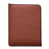 Woolnut Ægte Læder Sleeve til iPad / Tablet (23 x 29 cm) - Brun